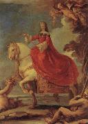 Luca Giordano Equestrian Portrait of Mariana of Neuburg oil on canvas